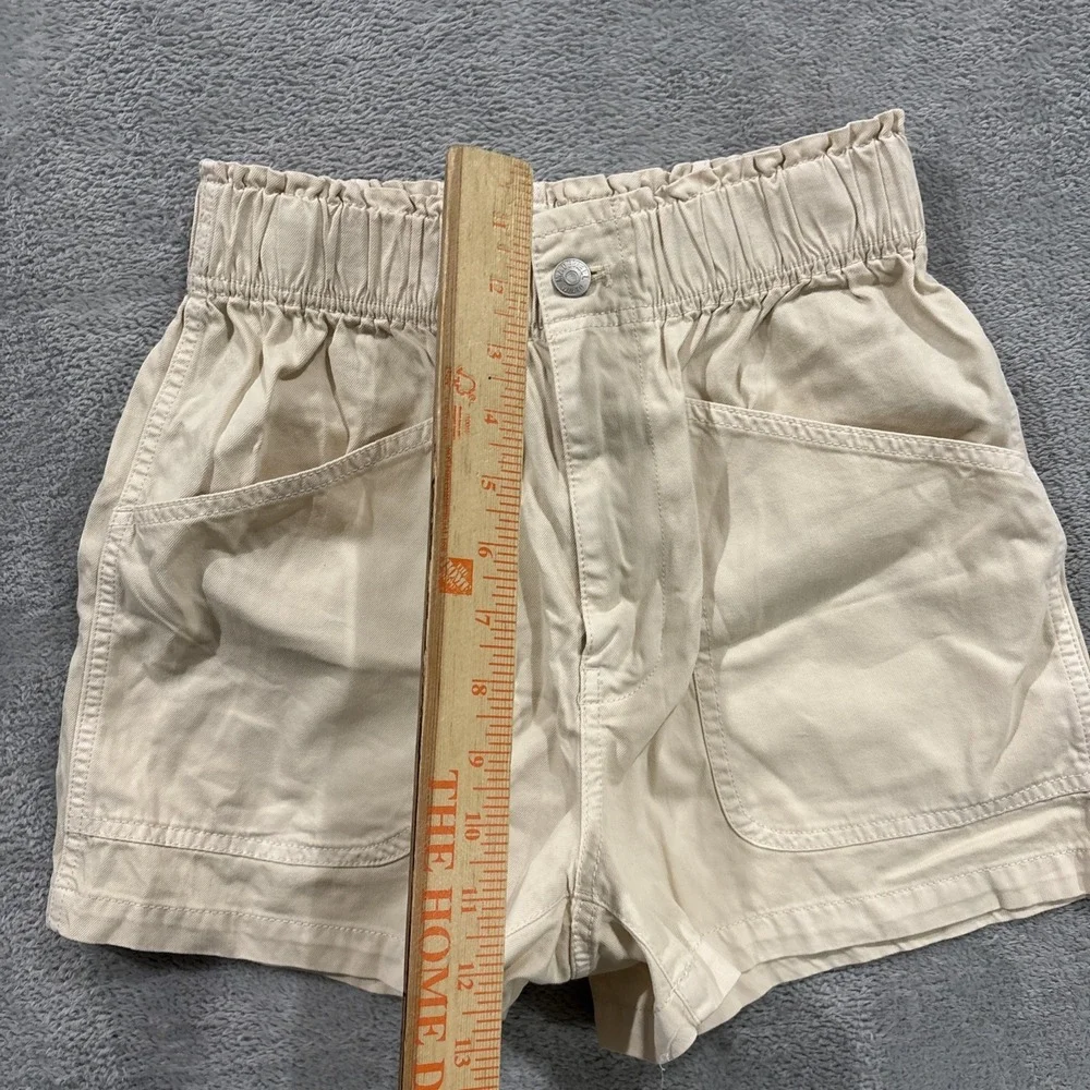 Madewell Denim Shorts Jorts Women's 24 High Rise Cream Boho Summer
